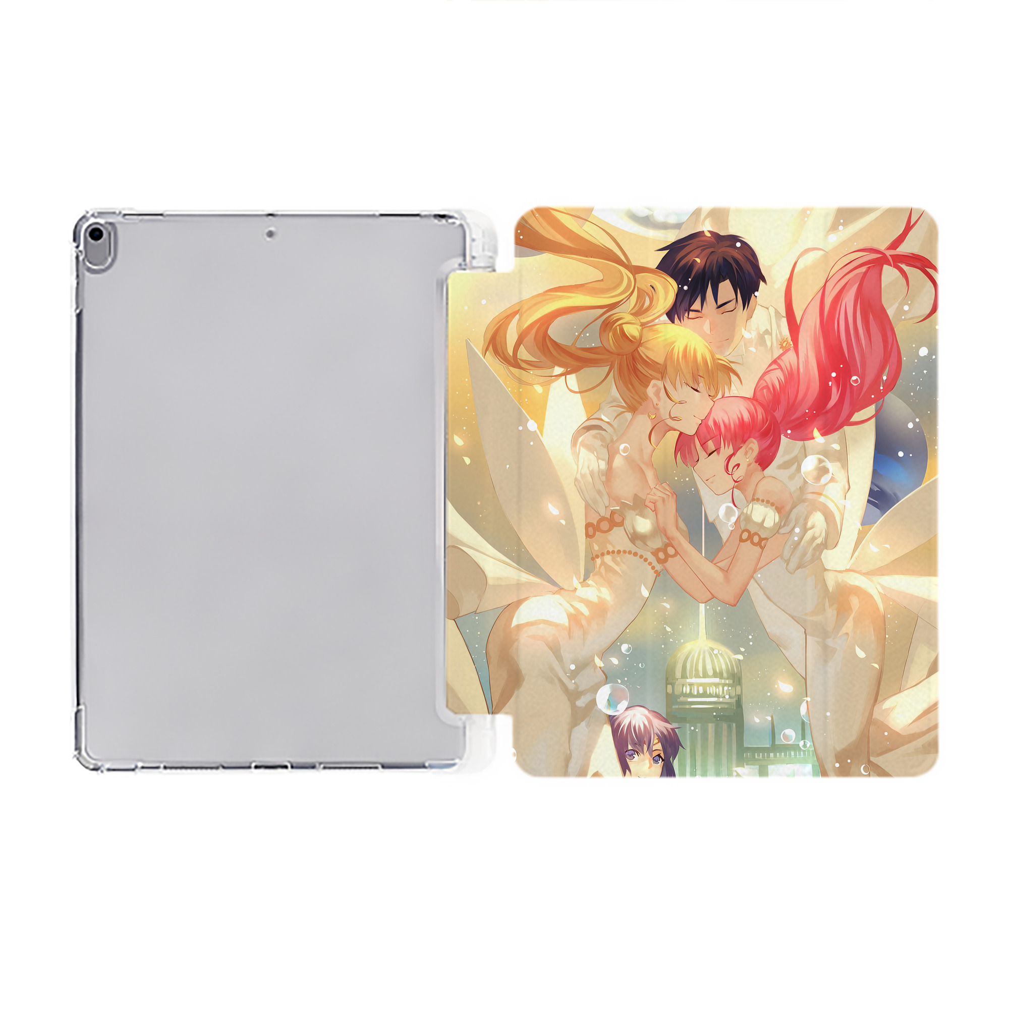 （画像用） 美少女戦士セーラームーン Sailor Moon IPad ケース ペン収納付き 三つ折りスタンド PUレザー×シリコン 対応機種9.5/10.5/10.9インチ